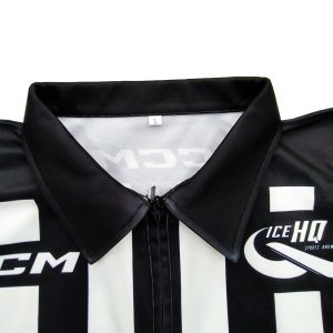 New 1/4 Zip Long Sleeve Polo Shirt Custom Design Full Sublimation --Collar view