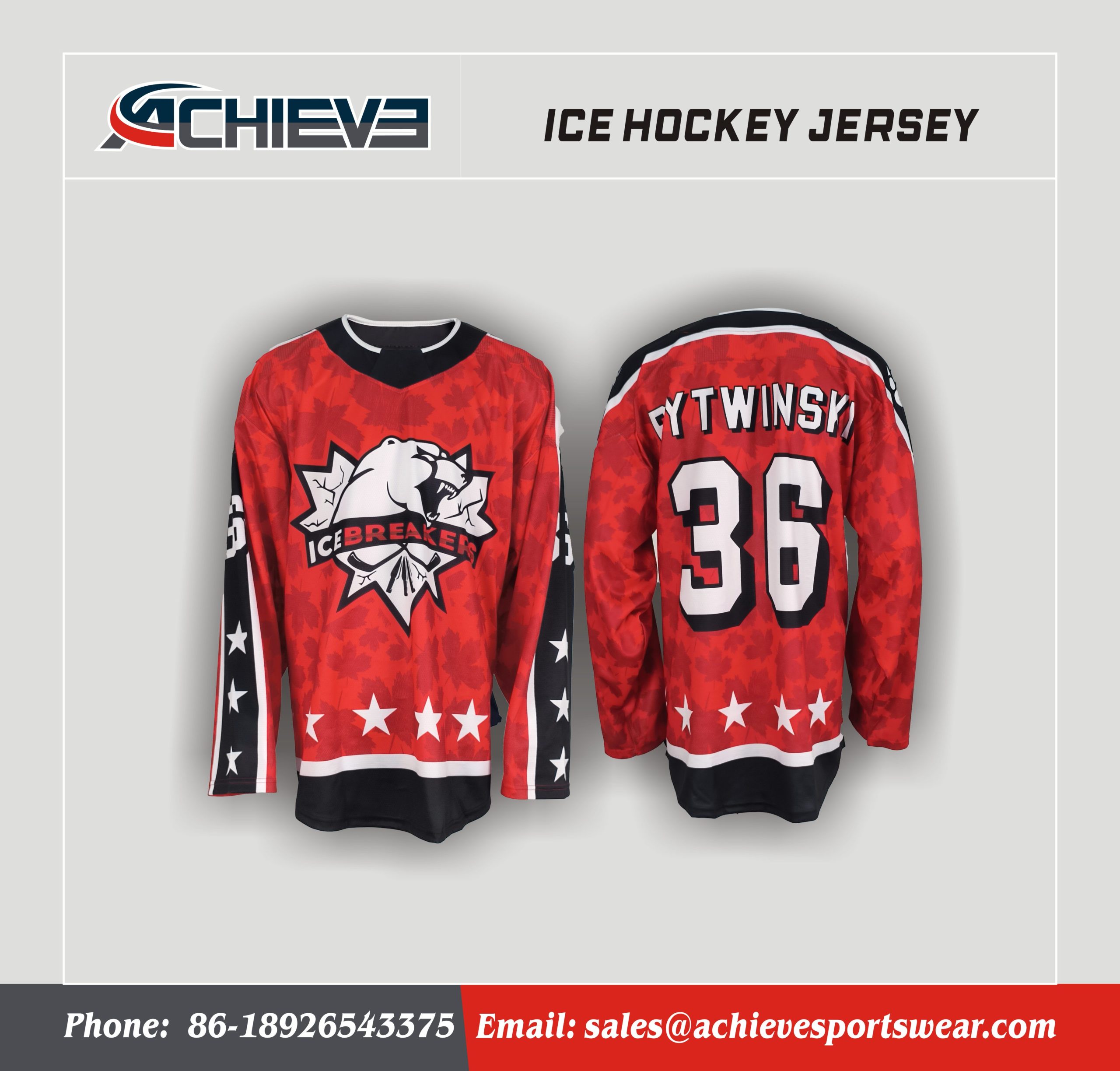 OEM Custom Unisex Adult Polyester Training  Ice Hockey Uniform