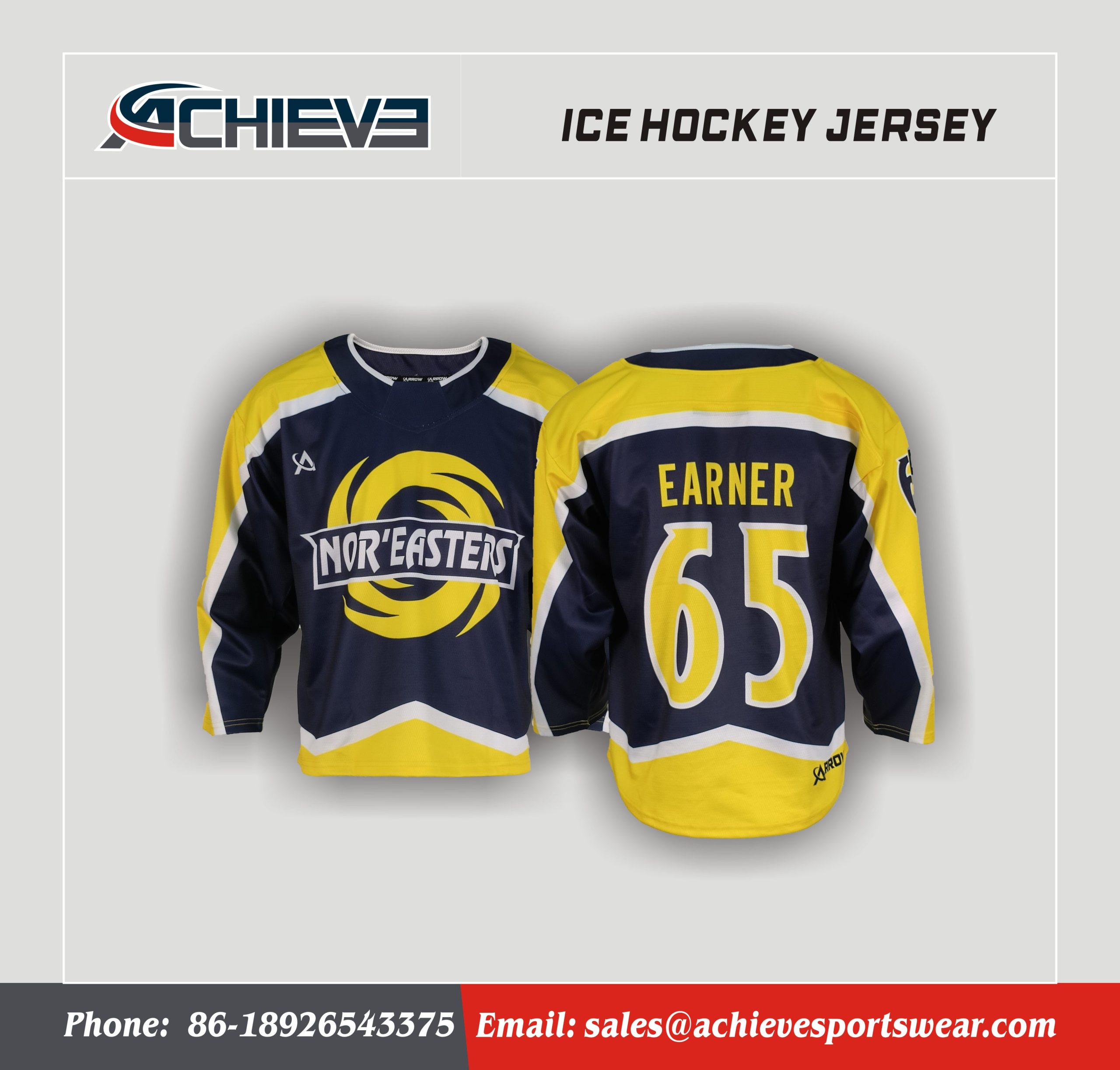 Manufacturer Wholesale Ice Hockey Jersey Sublimation Printing  Ice Hockey Uniform