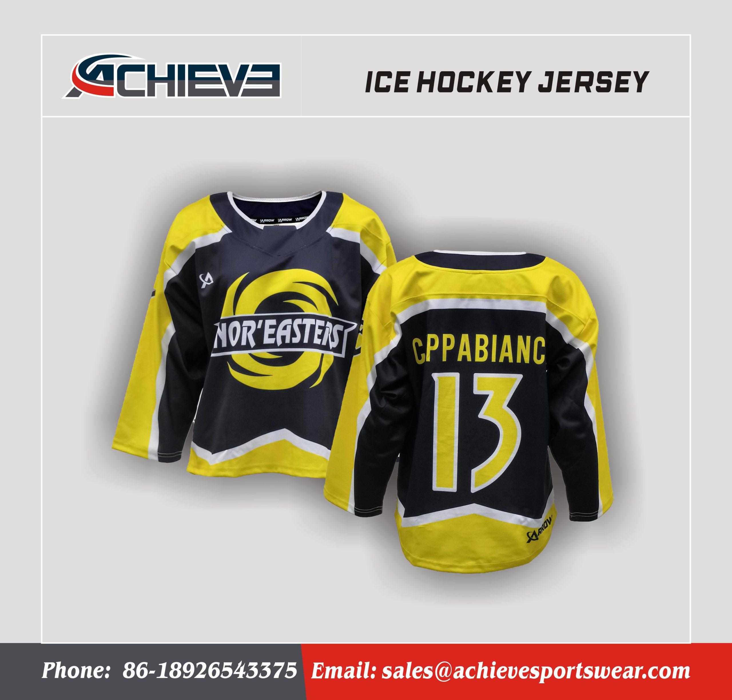 Sublimation Ice Hockey Jerseys Breathable Customized Ice Hockey Wear for Unisex