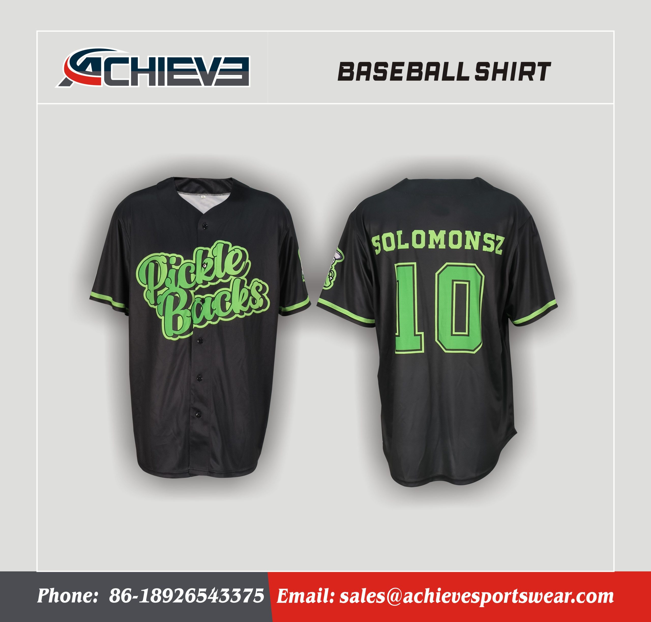 Achieve Sportswear Polyester Premium Quality Baseball Uniform