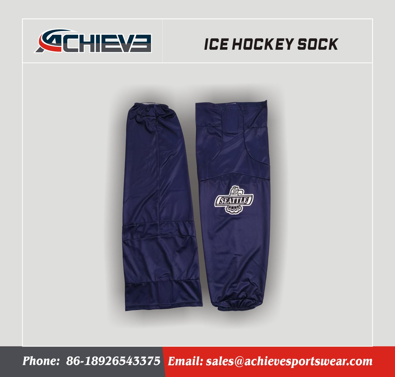 Sublimation Design Fashionable Factory Made Ice Hockey Sports Socks