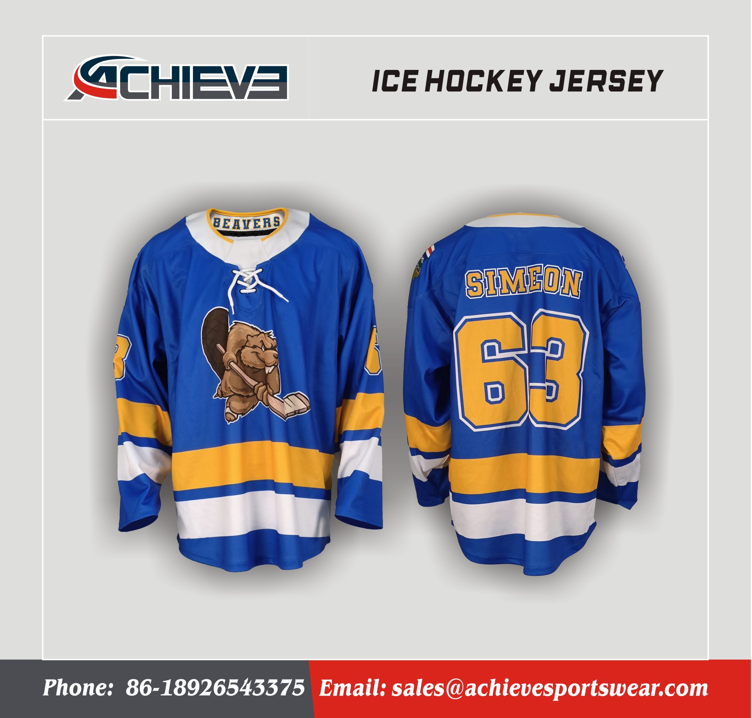 Factory Customization Ice Hockey Jerseys Full Sublimated Hockey Uniform