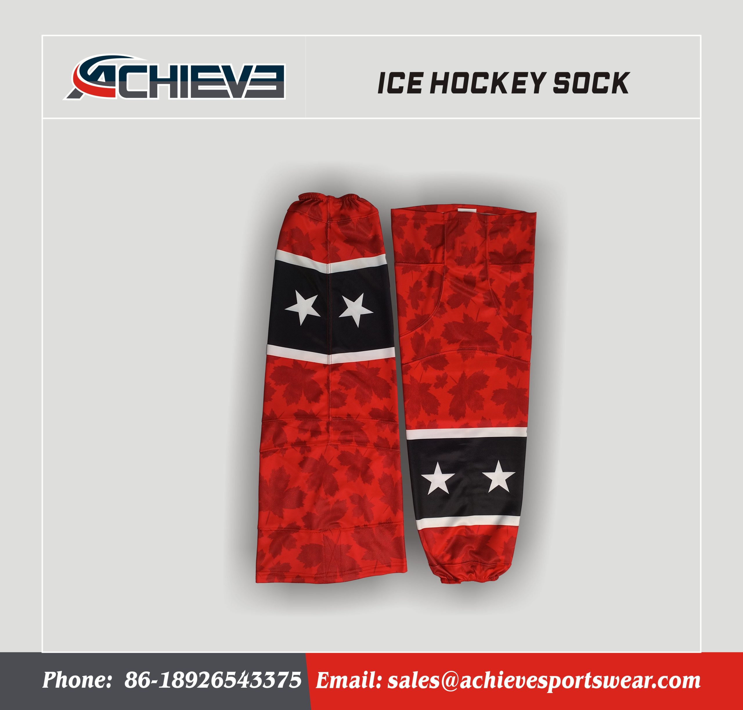 Factory Direct Sale Ice Hockey Socks Sublimation Sports Socks Custom Team Name
