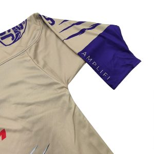 Sublimated Purple Hockey Jerseys Durable Team Uniforms Sublimated-detail view