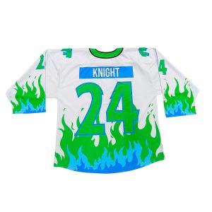 Manufacturer Durable Green Stylish Hockey Jerseys Team Uniforms-back view