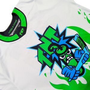 Manufacturer Durable Green Stylish Hockey Jerseys Team Uniforms-collar view