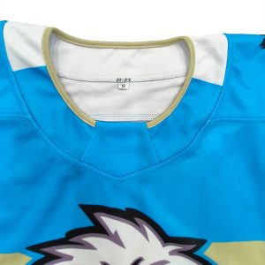 Factory Sublimation Ice Hockey Jerseys Lion Pattern Hockey Uniform-collar view