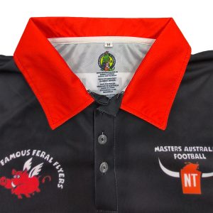 New Lapel Buttons Polo Shirt Custom Design Printing Wild Boar-front view-collar view