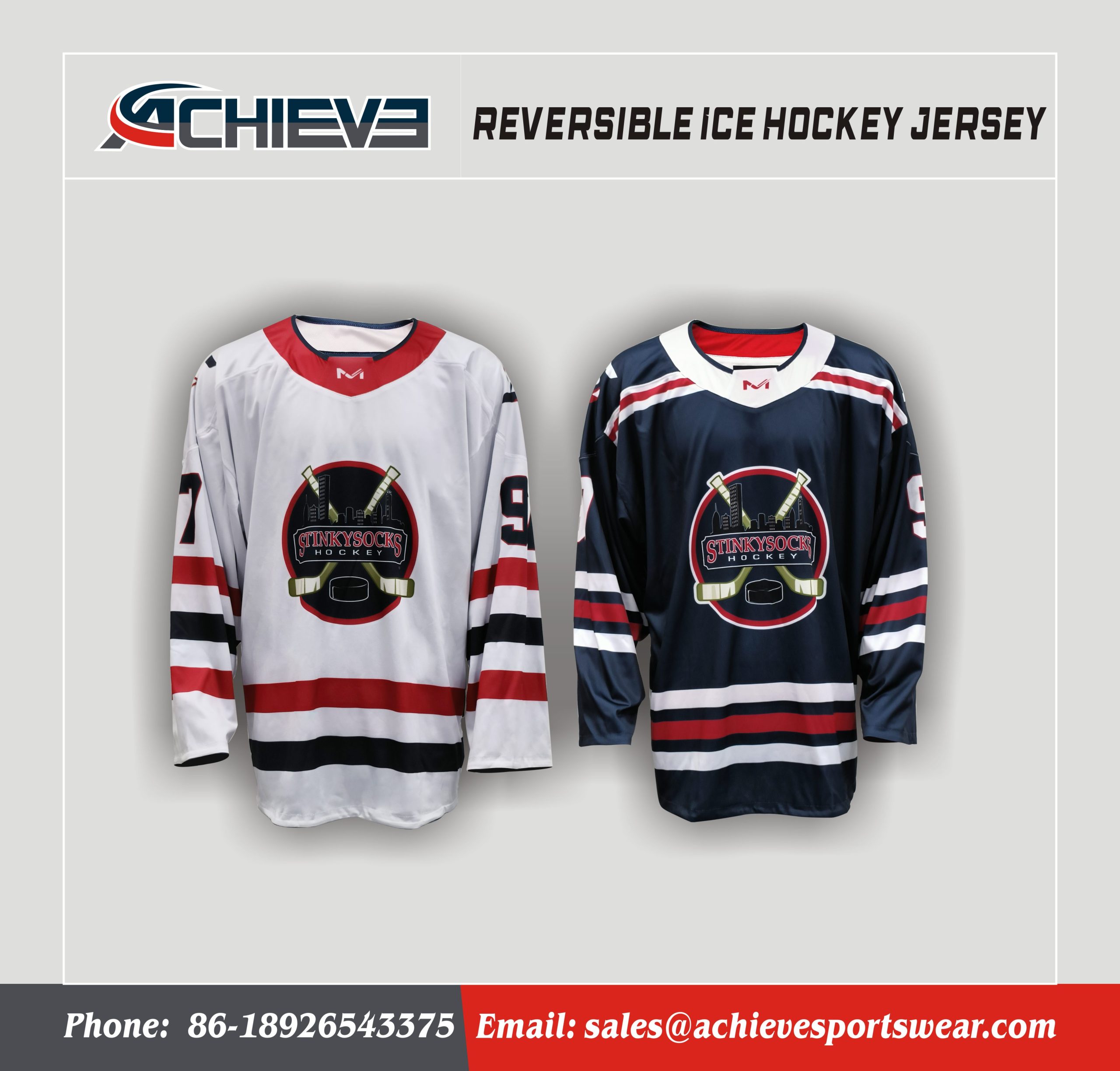 Wholesale Price Ice Hockey Uniform Polyester OEM Custom Design