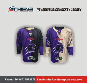 Sublimated Purple Hockey Jerseys Durable Team Uniforms Sublimated