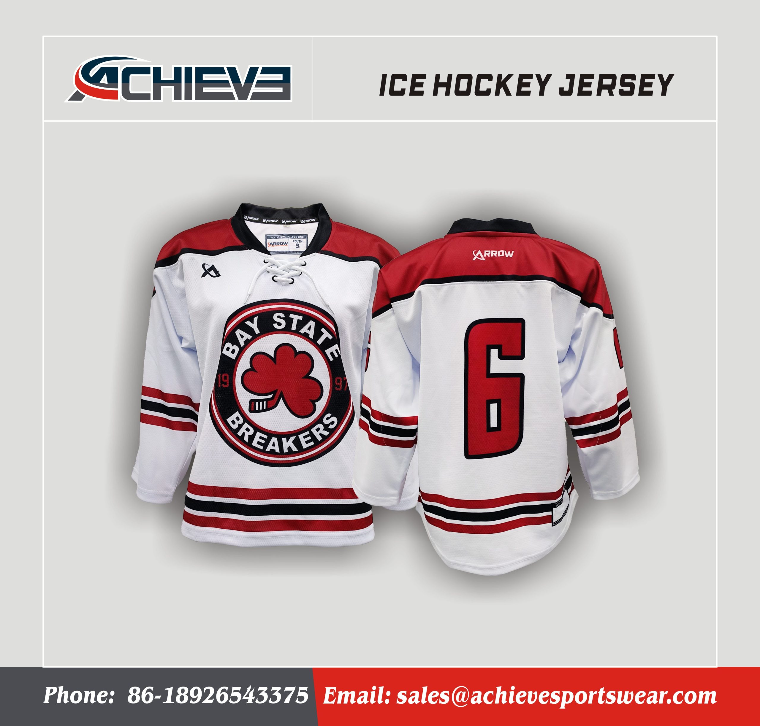 Sportswear  Performance Uniform  Drawstring Hockey Jersey Custom