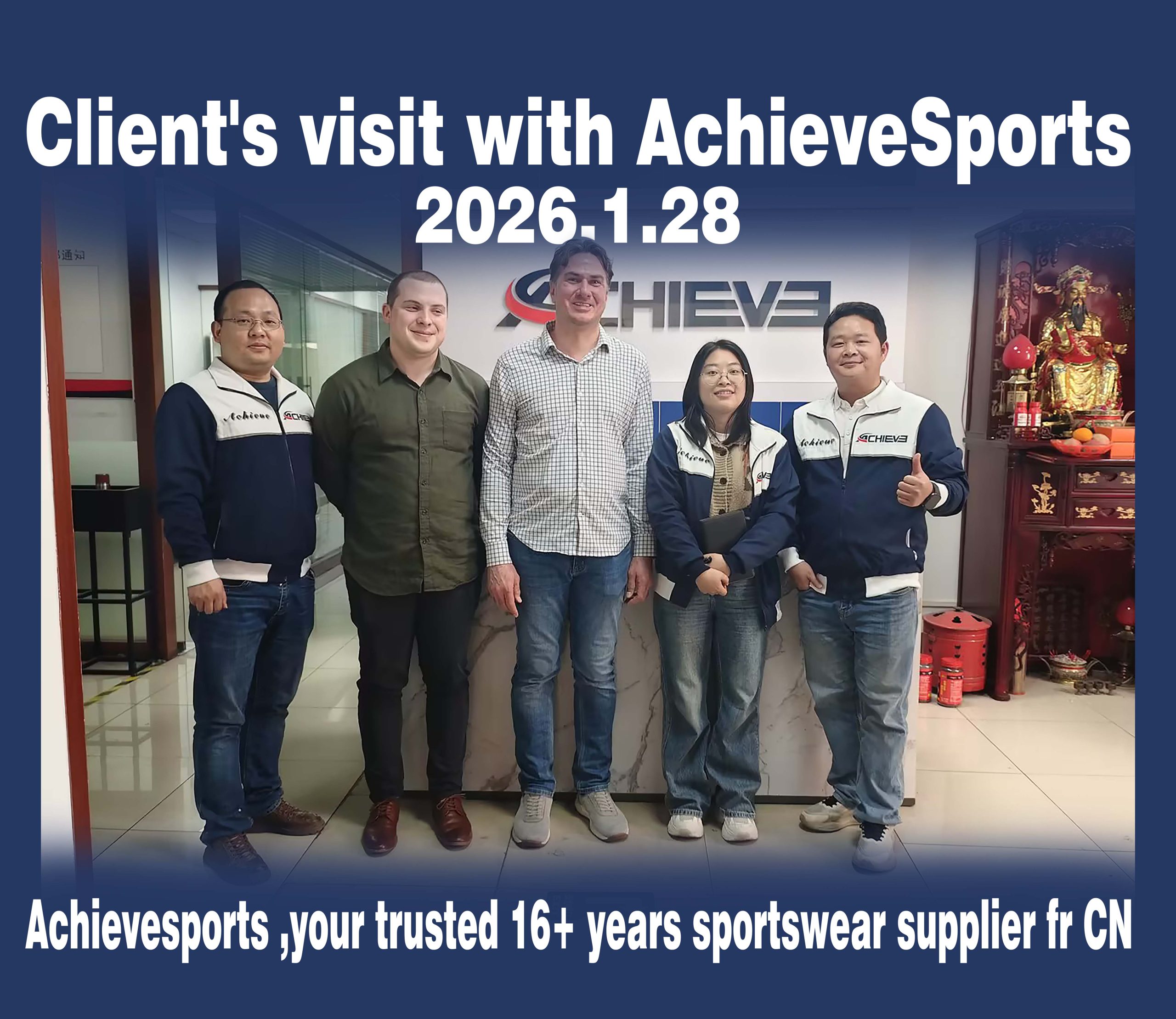 Achieve Sportswear Welcomes Client Visit from U.S. to Shenzhen Facility