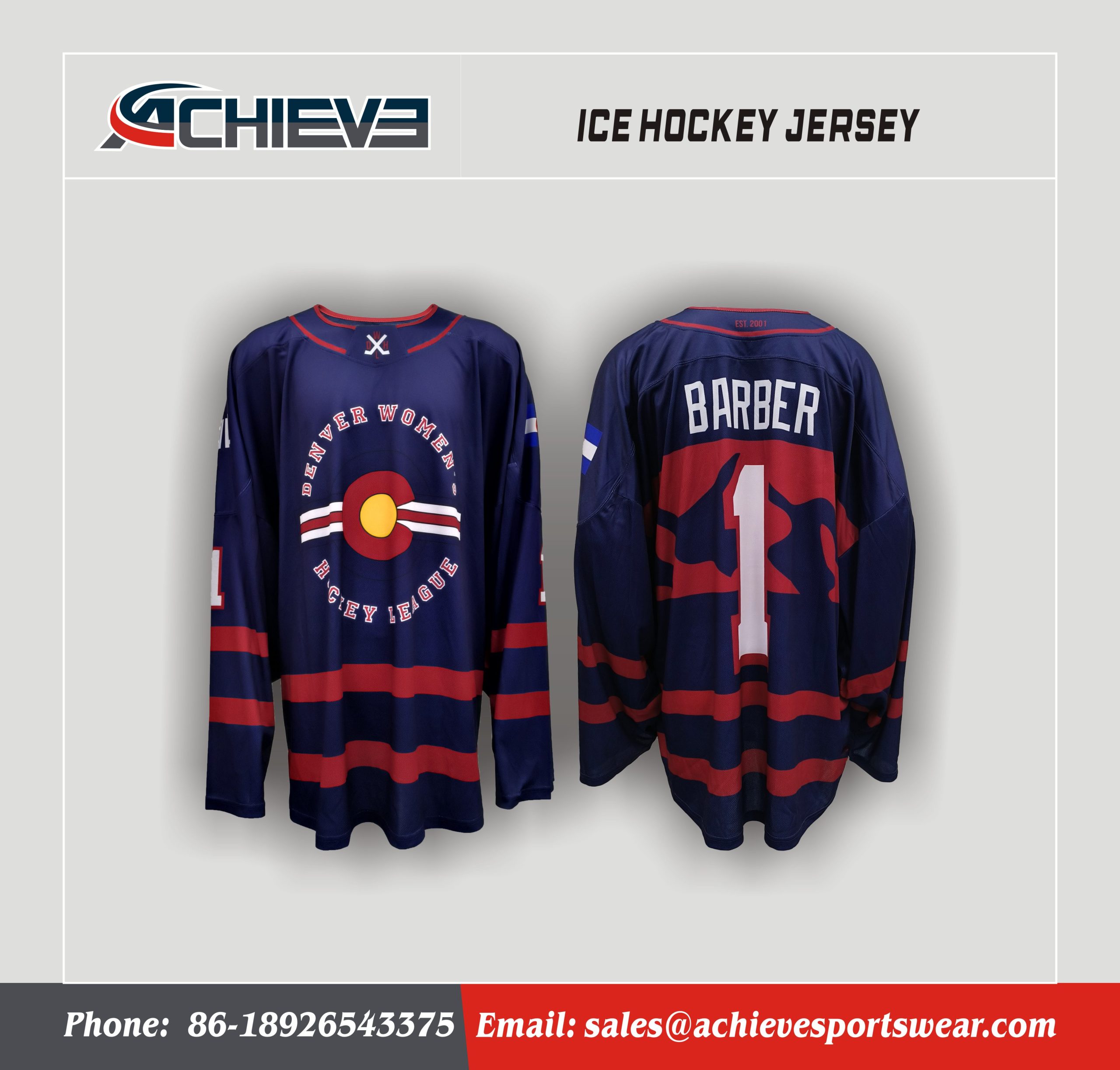 Free Design  Wholesale Hockey Jersey Print Sublimation Ice Hockey Uniform