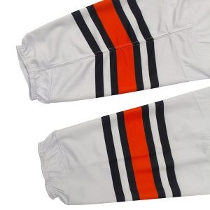 Custom Ice Hockey Socks – White Pro Stripe Team Hockey Leg Covers