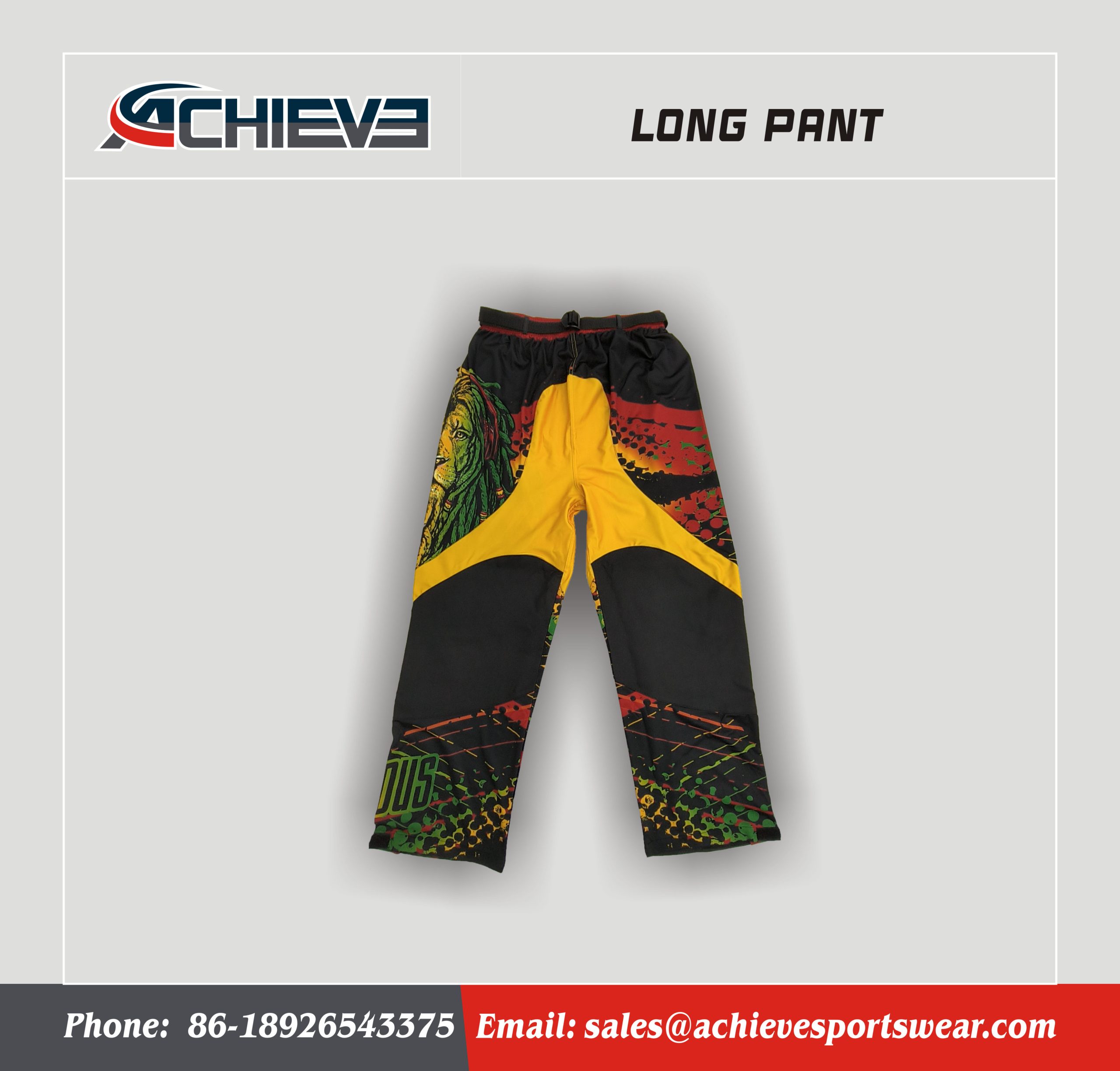 Achieve Sports Custom Sublimated Hockey Pants  Hockey Team Wear Long Pant