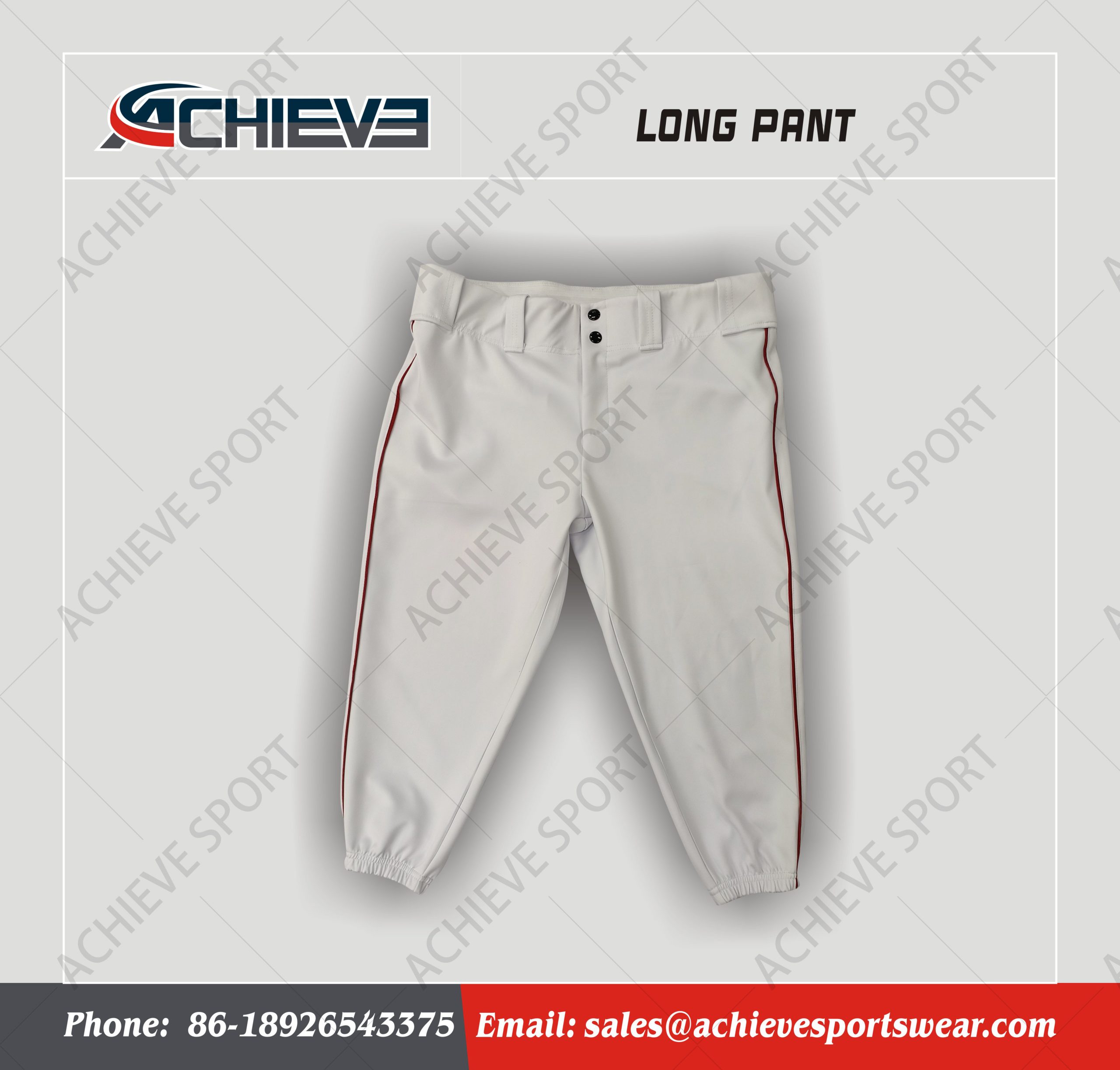 Custom Baseball Pants Knicker Style Team Baseball Uniform Pants