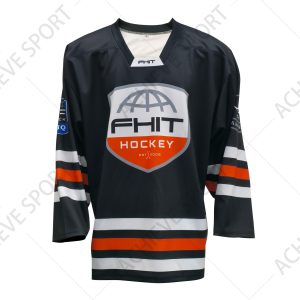  Customized Sublimation Black Ice Hockey Jersey Quick Dry OEM
