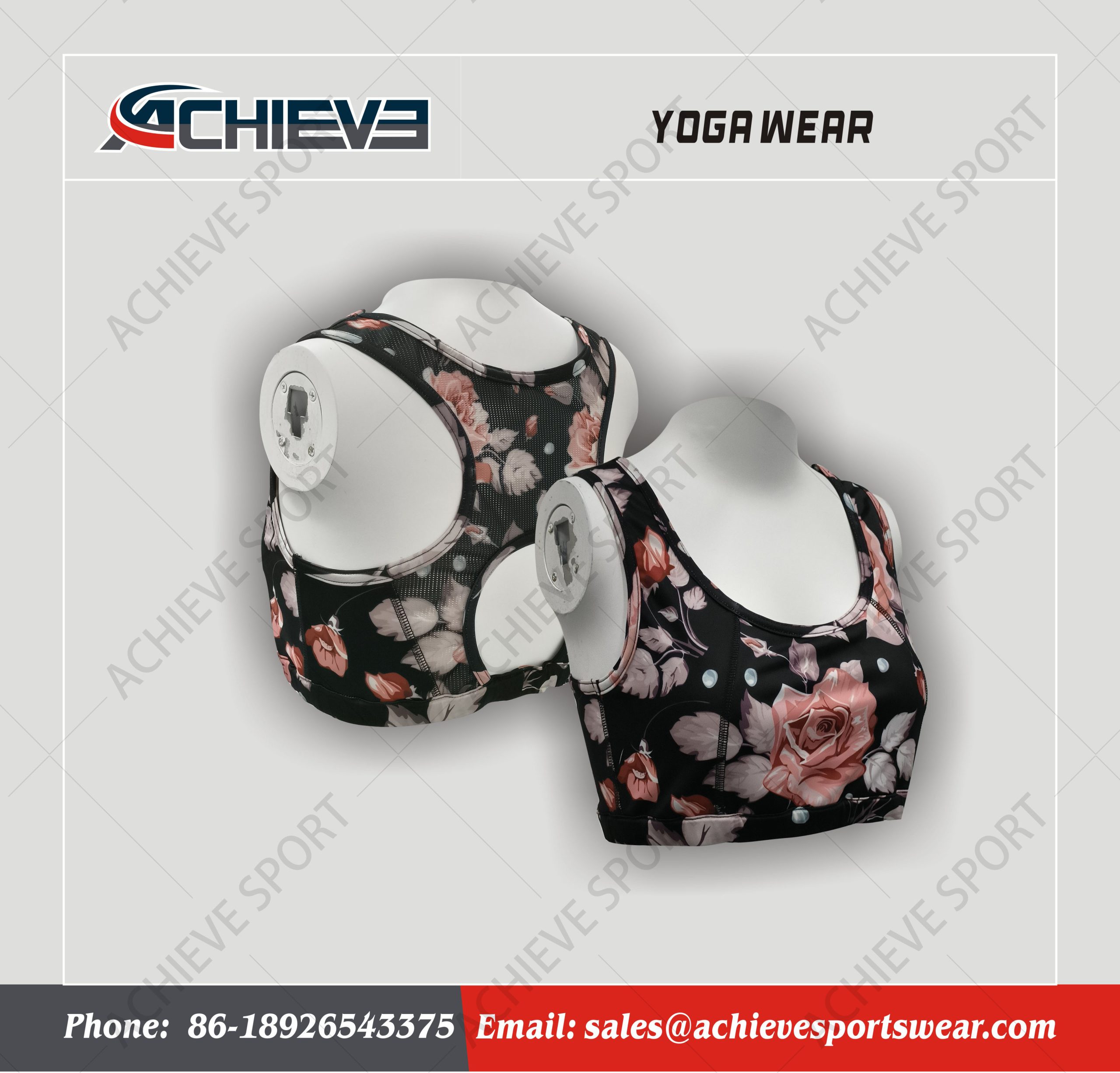 Custom Sublimation Yoga Sports Bra | Floral Printed Women’s Fitness Sports Bra Manufacturer