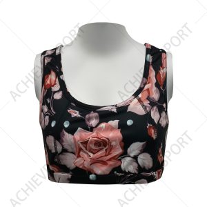 Custom Sublimation Yoga Sports Bra | Floral Printed Women's Fitness Sports Bra Manufacturer