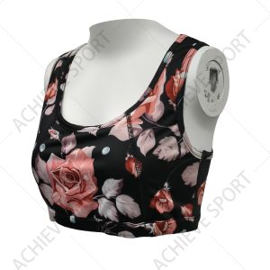 Custom Sublimation Yoga Sports Bra | Floral Printed Women's Fitness Sports Bra Manufacturer