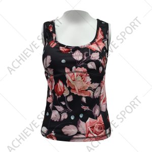 Custom Sublimation Yoga Tank Top for Women – Floral Print Activewear