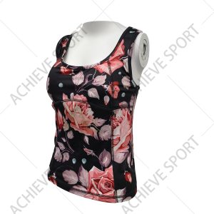 Custom Sublimation Yoga Tank Top for Women – Floral Print Activewear