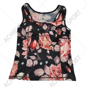 Custom Sublimation Yoga Tank Top for Women – Floral Print Activewear